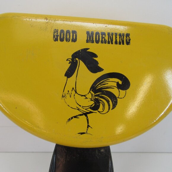 Nordic Ware Omelette Pan Yellow Black Good Morning Rooster Design USA Vintage - Picture 2 of 8